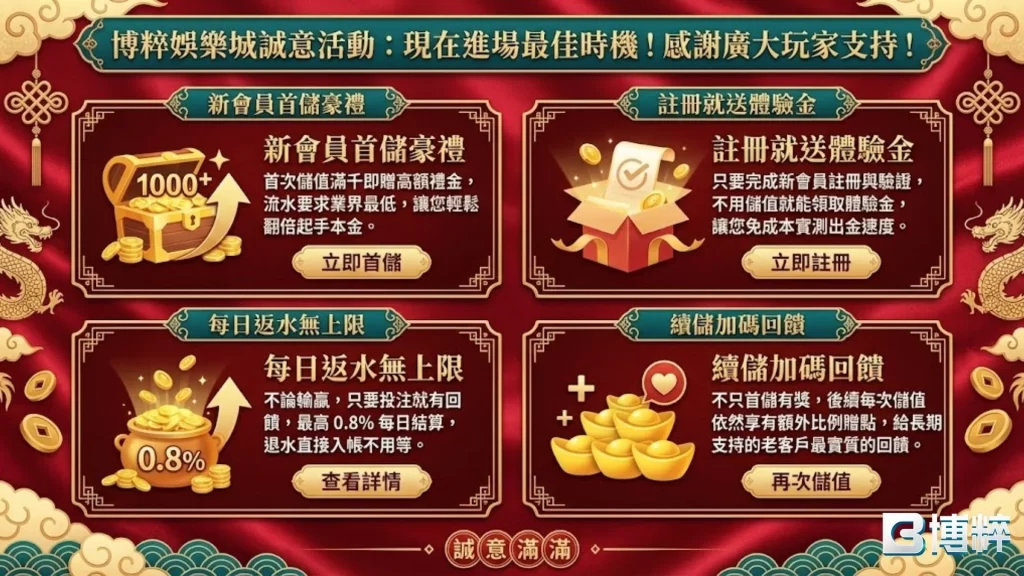 博粹娛樂城優惠
