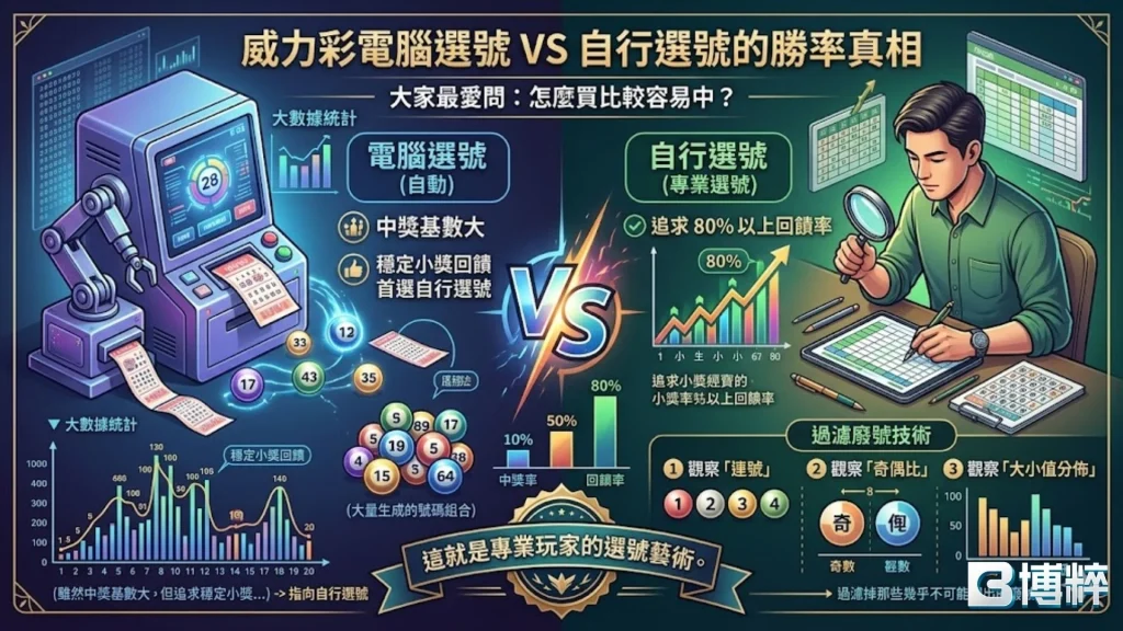 威力彩怎麼買？電腦選號和自行選號的差別