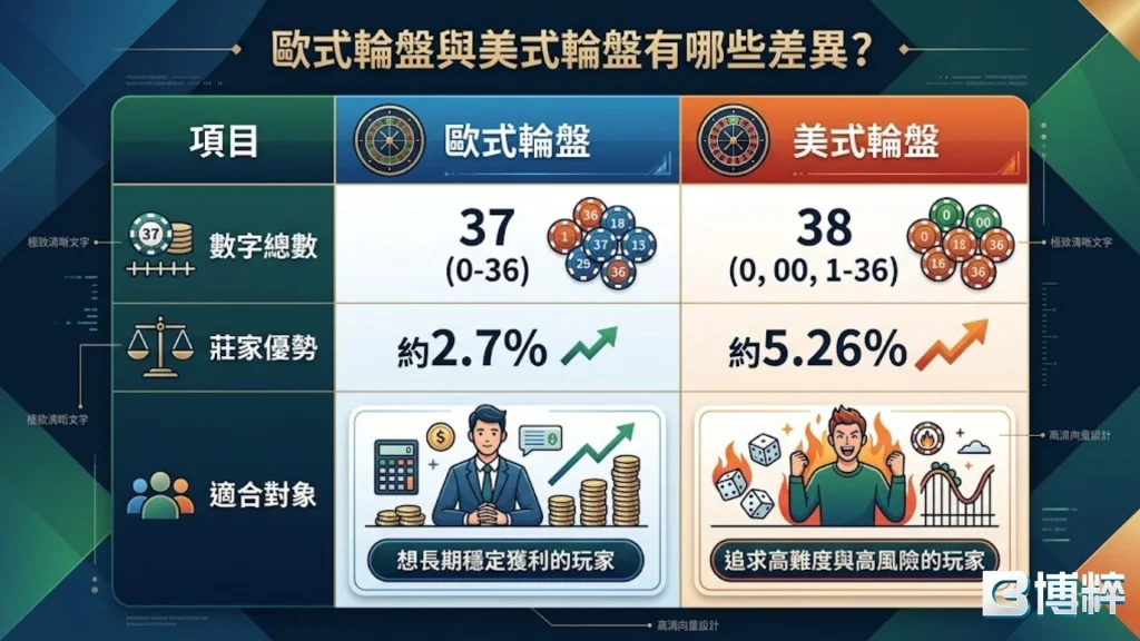 線上輪盤規則：歐式輪盤VS美式輪盤